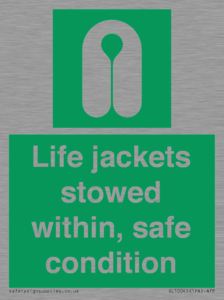 Life jackets stowed within